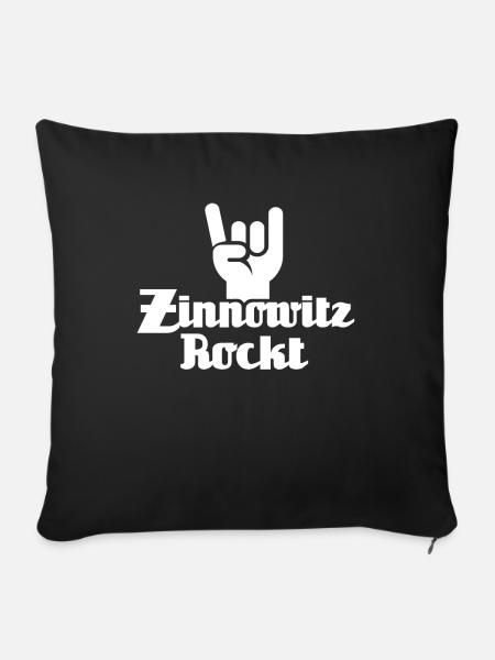 Zinnowitz Sprüche - Sofakissenbezug 45 x 45 cm - Schwarz