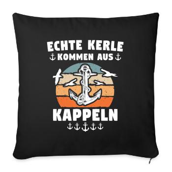 Kappeln Sprüche - Sofakissenbezug 45 x 45 cm - Schwarz - Vorne