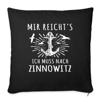 Zinnowitz - Sofakissenbezug 45 x 45 cm - Schwarz - Vorne
