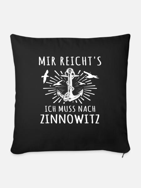 Zinnowitz - Sofakissenbezug 45 x 45 cm - Schwarz