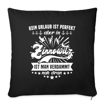 Zinnowitz - Sofakissenbezug 45 x 45 cm - Schwarz - Vorne