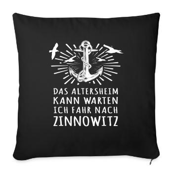 Zinnowitz - Sofakissenbezug 45 x 45 cm - Schwarz - Vorne