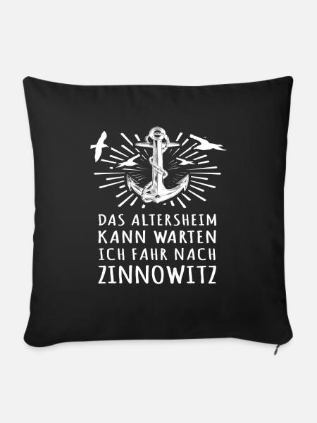 Zinnowitz - Sofakissenbezug 45 x 45 cm - Schwarz