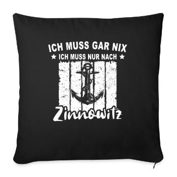 Zinnowitz - Sofakissenbezug 45 x 45 cm - Schwarz - Vorne