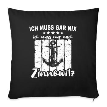 Zinnowitz - Sofakissenbezug 45 x 45 cm - Schwarz - Vorne