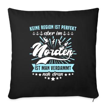 Norden Sprüche Nordener - Sofakissenbezug 45 x 45 cm - Schwarz - Vorne