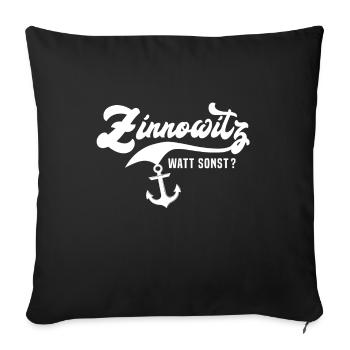 Lustige Zinnowitz Sprüche - Sofakissenbezug 45 x 45 cm - Schwarz - Vorne