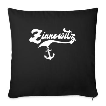 Zinnowitz Sprüche - Sofakissenbezug 45 x 45 cm - Schwarz - Vorne
