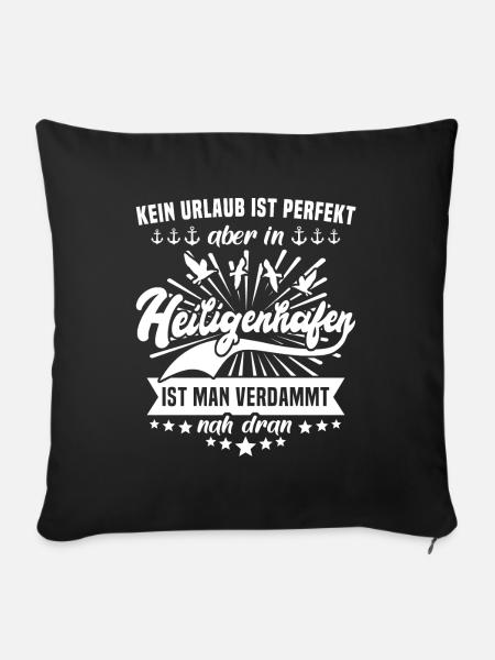 Heiligenhafen - Sofakissenbezug 45 x 45 cm - Schwarz