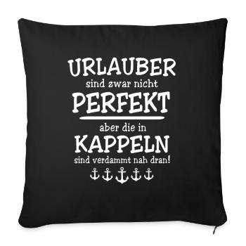 Kappeln Kappelner - Sofakissenbezug 45 x 45 cm - Schwarz - Vorne