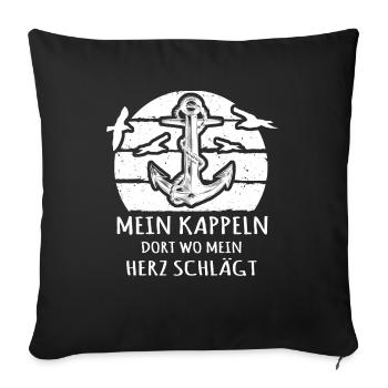 Kappeln Kappelner - Sofakissenbezug 45 x 45 cm - Schwarz - Vorne