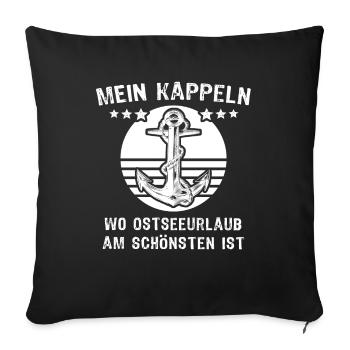 Kappeln Sprüche Kappelner - Sofakissenbezug 45 x 45 cm - Schwarz - Vorne