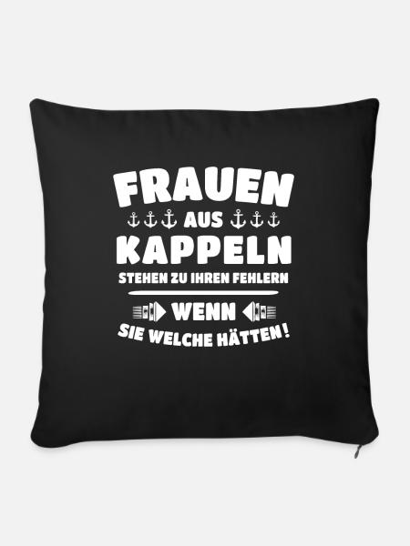 Kappeln Sprüche Kappelner Spruch - Sofakissenbezug 45 x 45 cm - Schwarz
