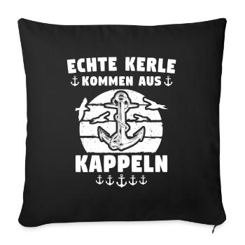 Kappeln Sprüche Kappelner - Sofakissenbezug 45 x 45 cm - Schwarz - Vorne