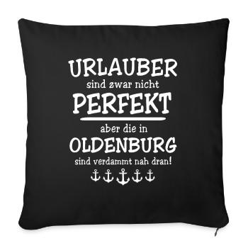 Oldenburg Oldenburger - Sofakissenbezug 45 x 45 cm - Schwarz - Vorne