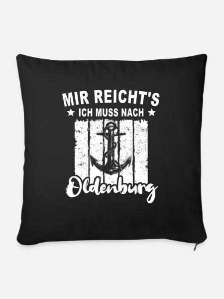 Oldenburg Oldenburger - Sofakissenbezug 45 x 45 cm - Schwarz