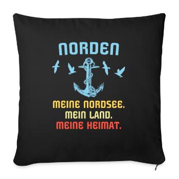 Norden - Sofakissenbezug 45 x 45 cm - Schwarz - Vorne