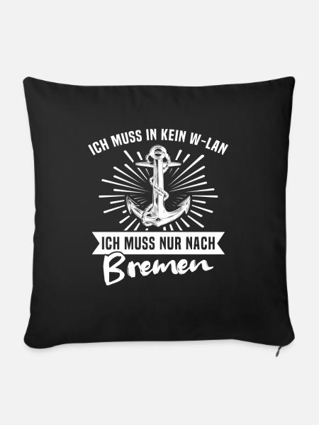 Bremen - Sofakissenbezug 45 x 45 cm - Schwarz