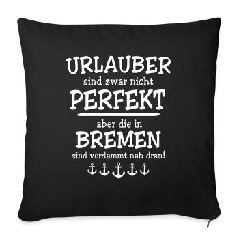 Bremen - Sofakissenbezug 45 x 45 cm - Schwarz - Vorne