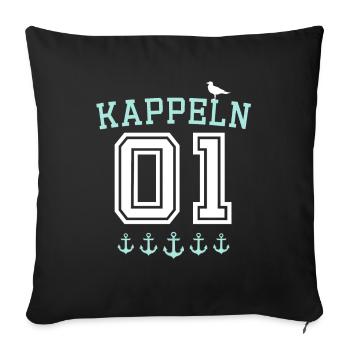 Kappeln Kappelner - Sofakissenbezug 45 x 45 cm - Schwarz - Vorne