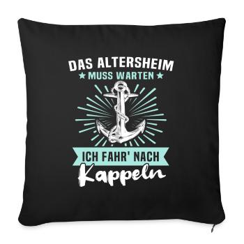 Kappeln Kappelner - Sofakissenbezug 45 x 45 cm - Schwarz - Vorne