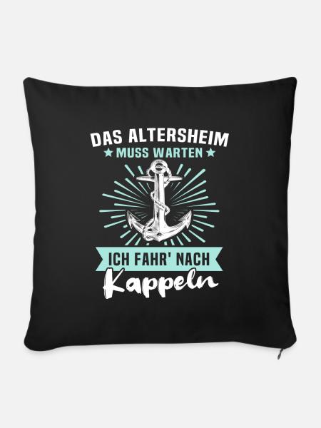 Kappeln Kappelner - Sofakissenbezug 45 x 45 cm - Schwarz