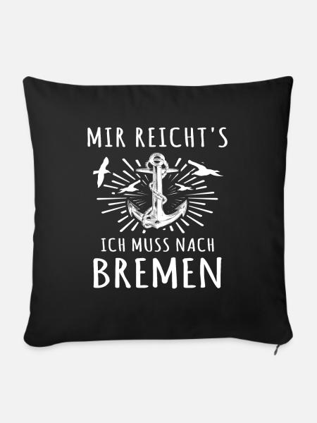 Bremen - Sofakissenbezug 45 x 45 cm - Schwarz