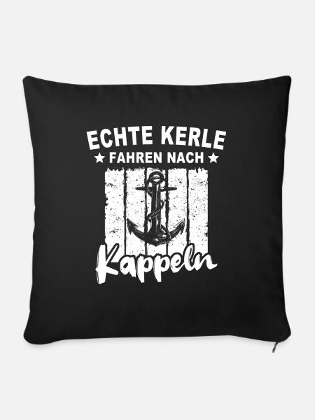 Kappeln - Sofakissenbezug 45 x 45 cm - Schwarz