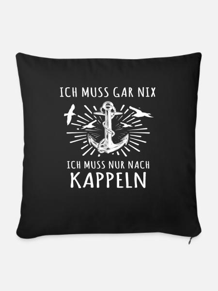 Kappeln - Sofakissenbezug 45 x 45 cm - Schwarz