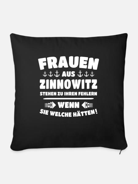Zinnowitz - Sofakissenbezug 45 x 45 cm - Schwarz