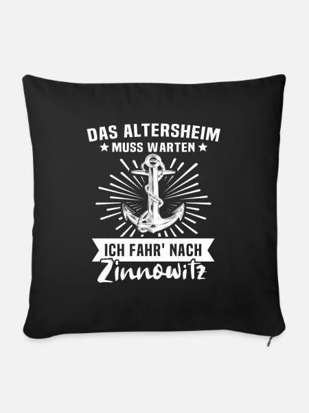 Zinnowitz Altersheim - Sofakissenbezug 45 x 45 cm - Schwarz