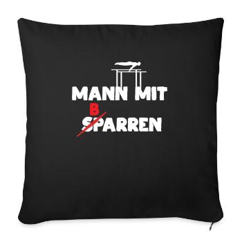 Kunstturnen Barrenturnen - Sofakissenbezug 45 x 45 cm - Schwarz - Vorne