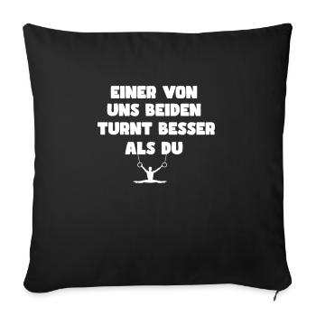 Kunstturnen Ringe Turnen - Sofakissenbezug 45 x 45 cm - Schwarz - Vorne