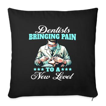 Zahnarzt Dentist - Sofa pillowcase 17,3'' x 17,3'' (45 x 45 cm) - black - Front