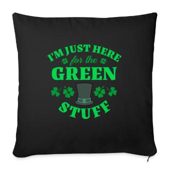 St. Patrick's Day - Sofa pillowcase 17,3'' x 17,3'' (45 x 45 cm) - black - Front