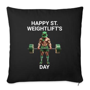 Gymnase de la Saint-Patrick - Housse de coussin décorative 45 x 45 cm - noir - Devant