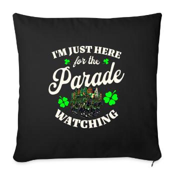 Irlande Fête de la Saint-Patrick - Housse de coussin décorative 45 x 45 cm - noir - Devant