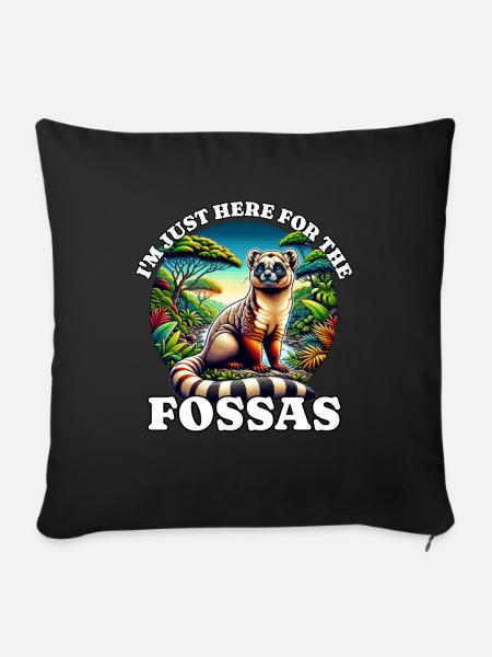 Fossa Madagascar Fossas - Sofakissenbezug 45 x 45 cm - Schwarz