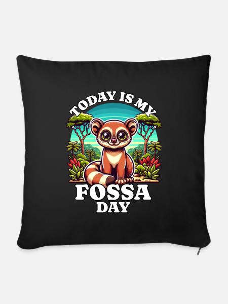 Fossa - Sofakissenbezug 45 x 45 cm - Schwarz