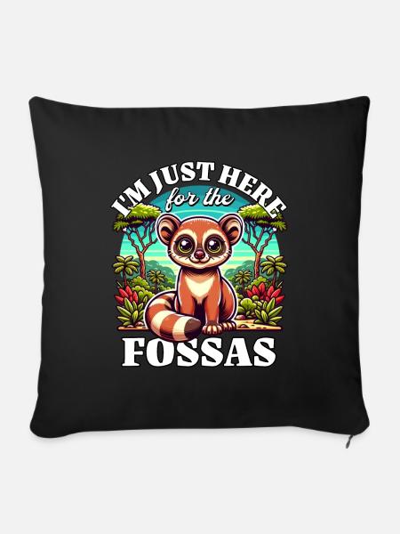 Fossas - Sofakissenbezug 45 x 45 cm - Schwarz
