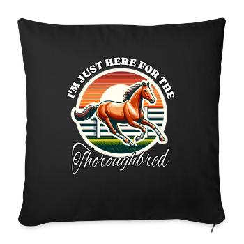 Thoroughbred Horse Rider - Sofa pillowcase 17,3'' x 17,3'' (45 x 45 cm) - black - Front