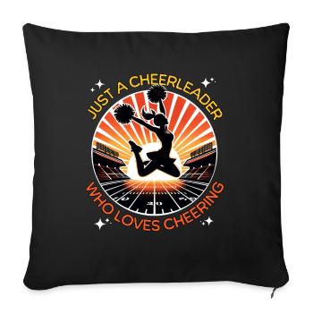 Cheerleader Cheerleading - Sofa pillowcase 17,3'' x 17,3'' (45 x 45 cm) - black - Front