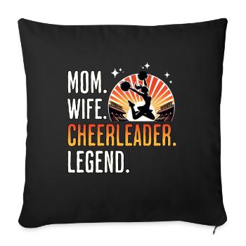 Cheerleader Cheerleading - Sofa pillowcase 17,3'' x 17,3'' (45 x 45 cm) - black - Front
