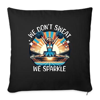 Cheerleader Cheerleading - Sofa pillowcase 17,3'' x 17,3'' (45 x 45 cm) - black - Front