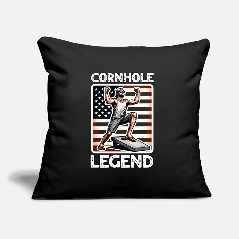 Cornhole Housse de coussin décorative 45 x 45 cm