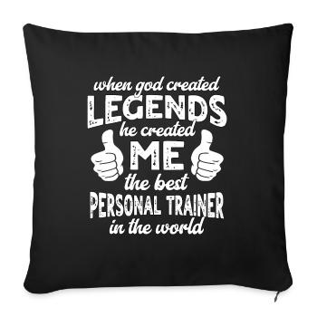 Meilleur entraîneur personnel Légende - Housse de coussin décorative 45 x 45 cm - noir - Devant