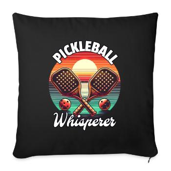 Pickleball Whisperer - Sofakissenbezug 45 x 45 cm - Schwarz - Vorne