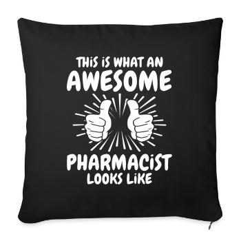 Pharmacist - Sofa pillowcase 17,3'' x 17,3'' (45 x 45 cm) - black - Front