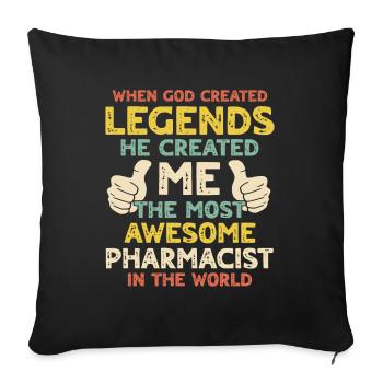 Pharmacist - Sofa pillowcase 17,3'' x 17,3'' (45 x 45 cm) - black - Front