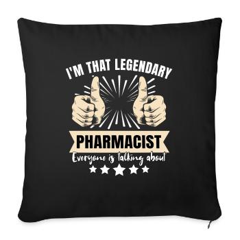 Legendary Pharmacist - Sofa pillowcase 17,3'' x 17,3'' (45 x 45 cm) - black - Front